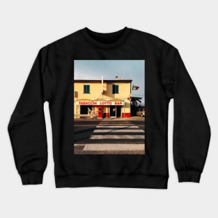 Old-Fashioned Roadside Bar in Rural Italy Crewneck Sweatshirt